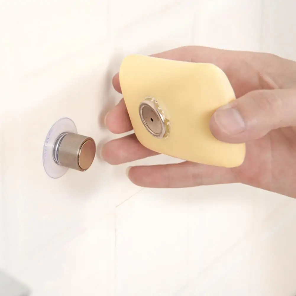 Magnetic Soap Holder Suction Cup Design Soap Hanger Wall Mounted Drain Holder Fast Drying Soap Rack for Home Bathroom