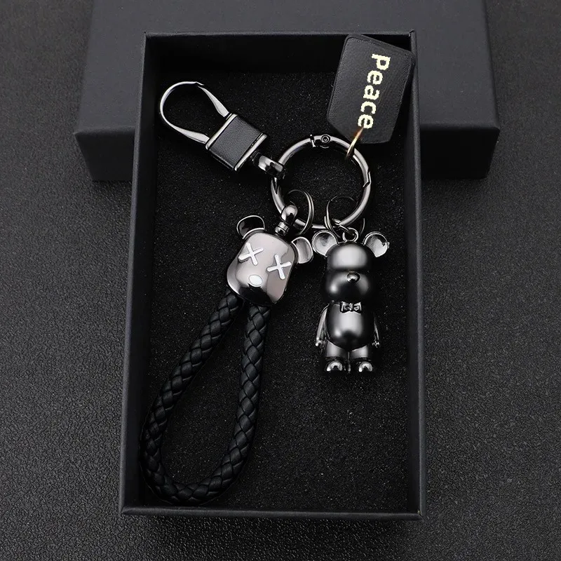 دائم المعادن الدب سيارة المفاتيح الراقية أفخم مفتاح حبل مكافحة فقدان مقاومة للاهتراء وقوية عبر الحدود اكسسوارات السيارات #3