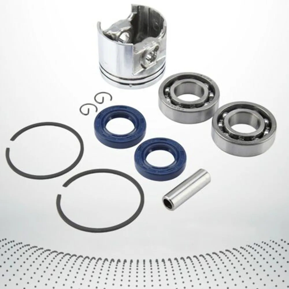 Replacement For Piston Assembly 37mm for 017 MS170 Chainsaw Includes For Rings Circlips BeaFor Rings Oil Seals