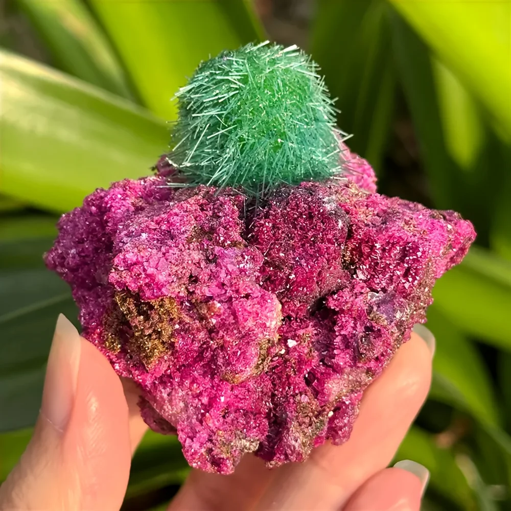 

1pc Elegant Red Cobaltite Mineral Specimen - Magnesite Ironstone, Intricate Geometric Patterns, Holidays Gift, Home Decor