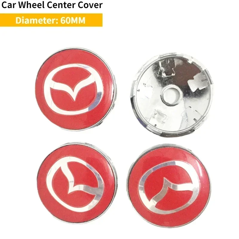 52/56/60mm Car Wheel Center Hub Caps for Mazda CX5 3 6 2 Atenza MX3 CX3 323 626 RX8 RX7 Protege Axela Speed Tyre Decoration view 6