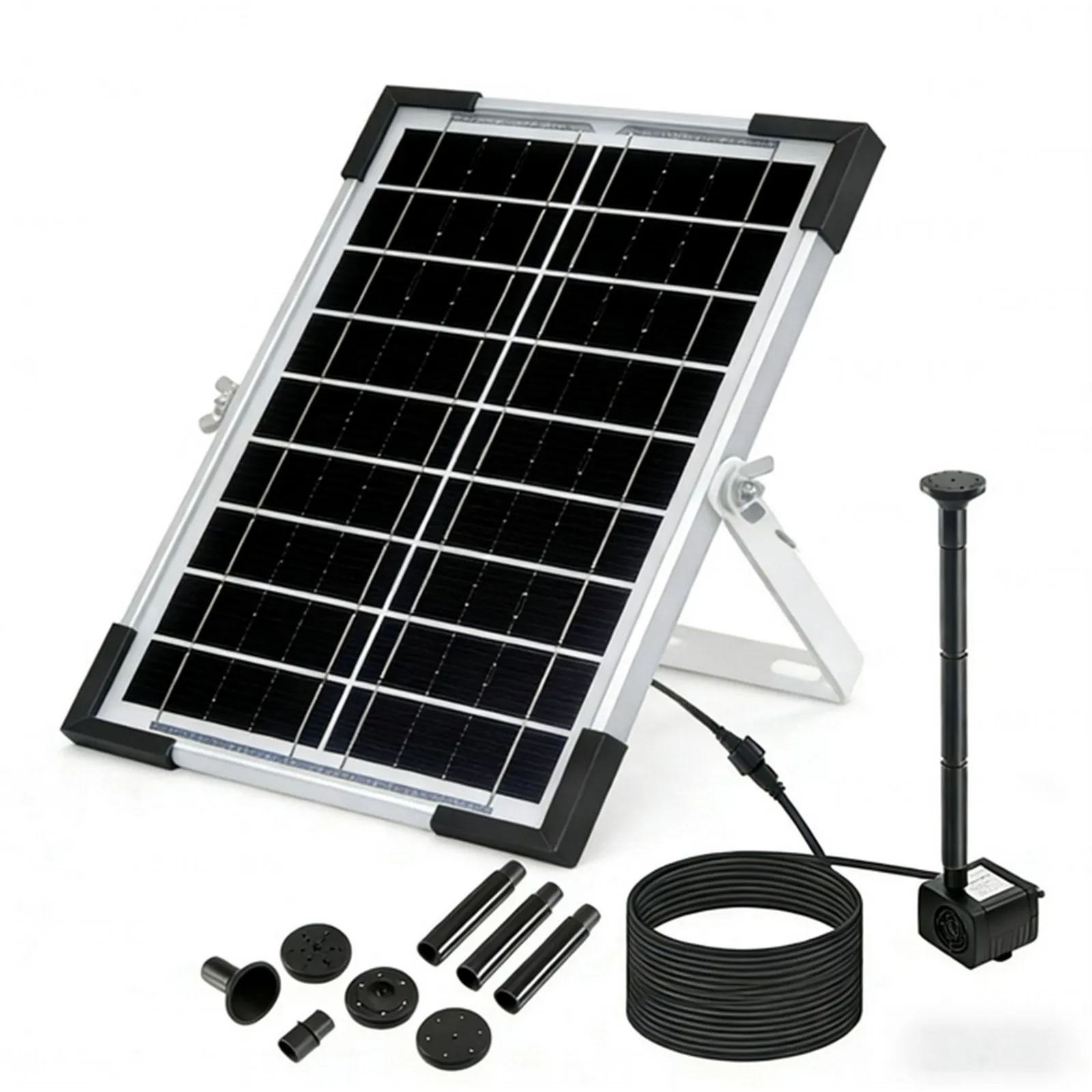 

1Set Solar Fountain Kit Premium Material Lightweight Portable No Plug Needed for Outdoor Bird Bath Pond Garden Decoration Solar
