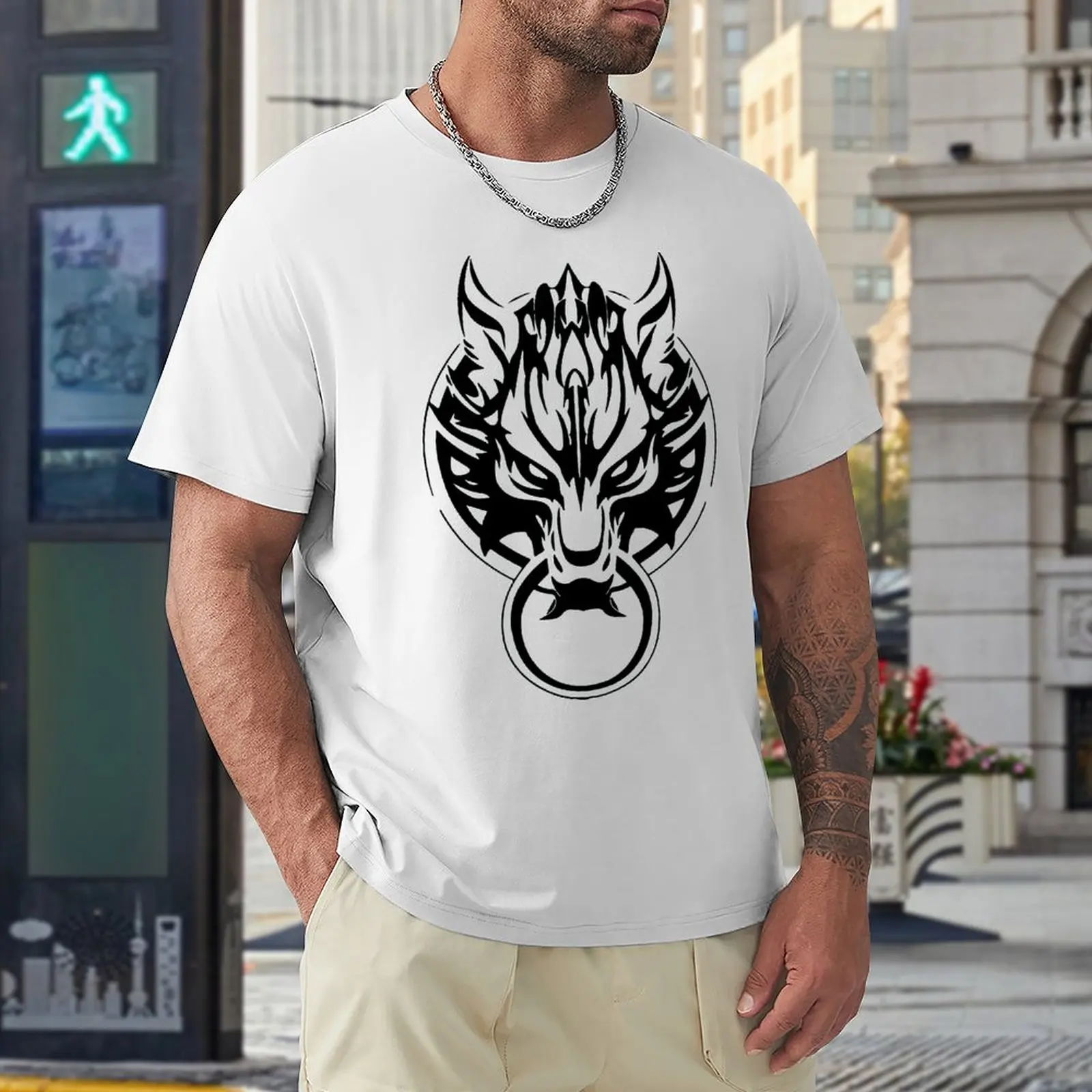 Final Fantasy Fenrir Wolf Classic For Sal T-shirt Crewneck Campaign Tshirt Novelty Leisure Humor Graphic Eur Size