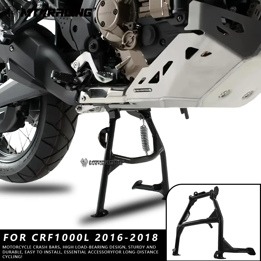

MTKRACING For HONDA CRF1000L 2016-2018 Motorcycle Kickstand Bracket Center Parking Stand Holder Support