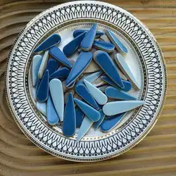 100g Oval Ceramic Mosaic Tiles Piece DIY Mosaic Making Stones for Craft Hobby Arts Home Wall Decoration arte leaf petal shape
