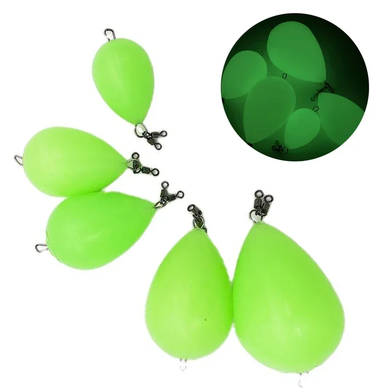 Egg Float Upward Luminous Bobber Fluorescence Float Fishing Float Help Thrower Long-distance Casting Bait Auxiliary Tool