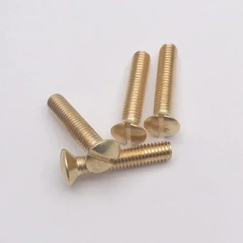 1Best 30pcs M3 Slotted Half countersunk head screw Brass machine bolt one line socket screws 6mm-20mm Length bolts