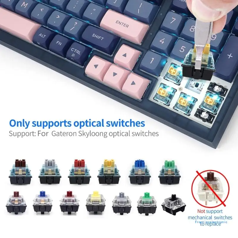 RGB LED Backlit Mechanical Keyboard,Portable Compact Waterproof PBT Keycap DropShipping