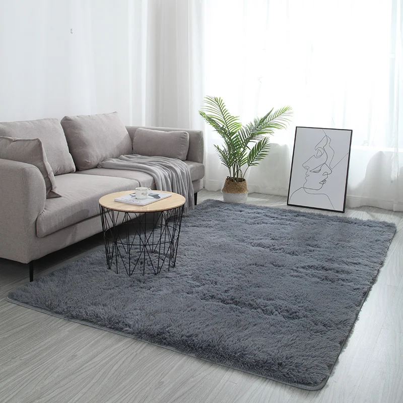 

Ultra Soft Rug For Living Room, Grey Fluffy Shag Area Rug For Bedroom, Modern Shaggy Carpets Fuzzy Rug For Teens Dorm Nursery Ho