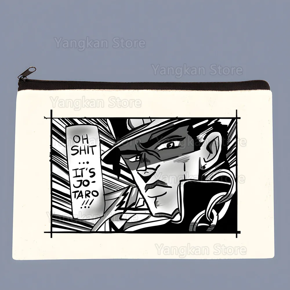 

Jojos Bizarre Adventure Canvas Coin Purse Custom Coin Purse Illustration Key Case Simple Small Cloth Bag Creative Coin Purse