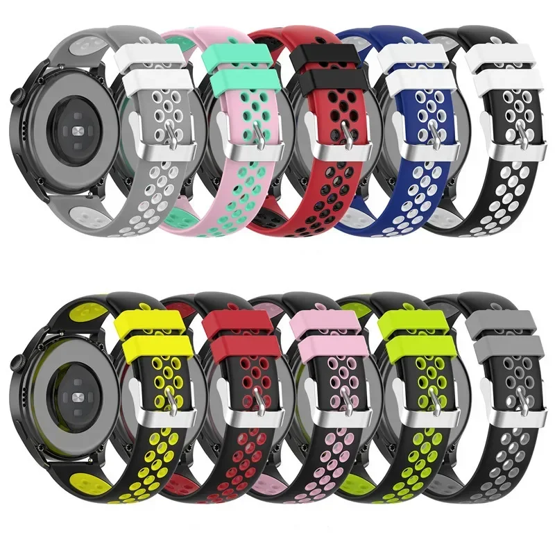 

Silicone Rubber Strap for Samsung Galaxy Belt/20mm 22mm Huawei Watch Band Wristband gt 2/2e/pro Honor Magic Bracelet