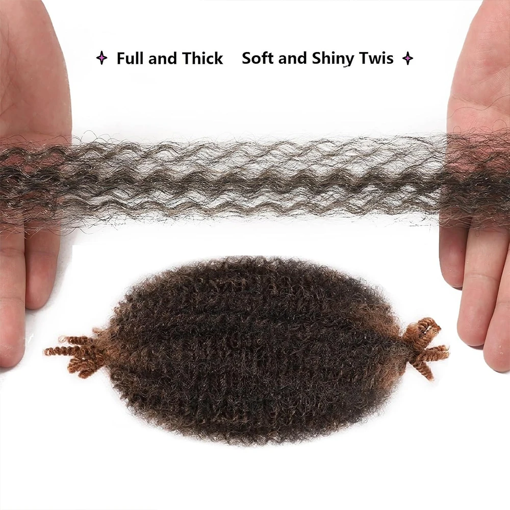 Afro Twist-haar Voorgescheiden veerkrachtig synthetisch wikkelhaar voor zachte locs Spring Twist Marley Twist-vlechthaar