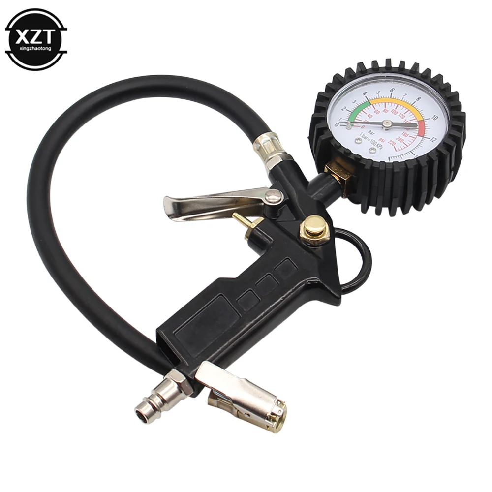 NEW 1pcs Auto Tire Pressure Gauge Pressure Gun Type For Air Compressor for Car Motorcycle SUV Inflator Pumps Tire Repair Tools