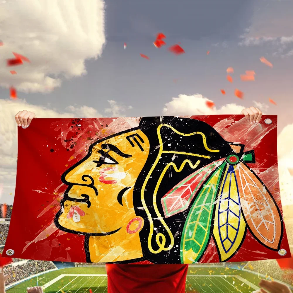 Puck Flag Pride Flag Flag to Hang Flags for Rooms Banner Chicago B-blackhawks Outdoor Decorations Room Decor Y2k Wall Decoration