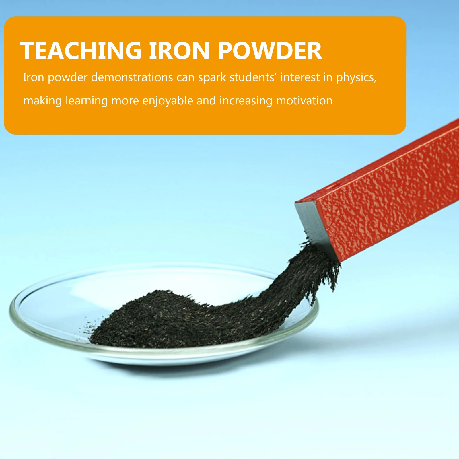 5Pcs Iron Powder Shavings for Science Class Physics Experiments Magnetic Field Visualization Teaching Aid Middle School