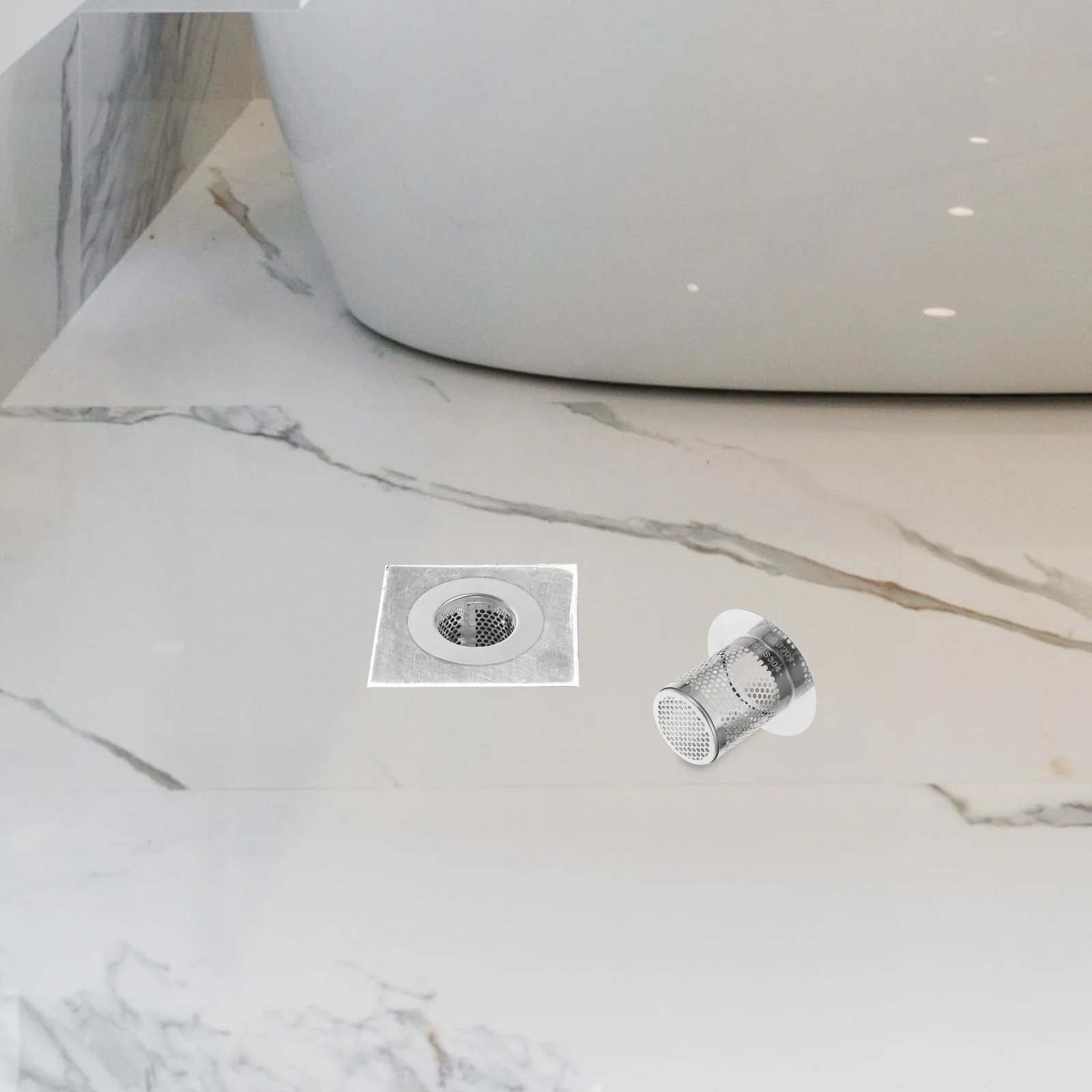 

2Pcs Metal Floor Drain Strainer Mesh Anti-Clog Filter Net Sewer Hair Catcher Shower Drain Cover Shower Hair Catchers