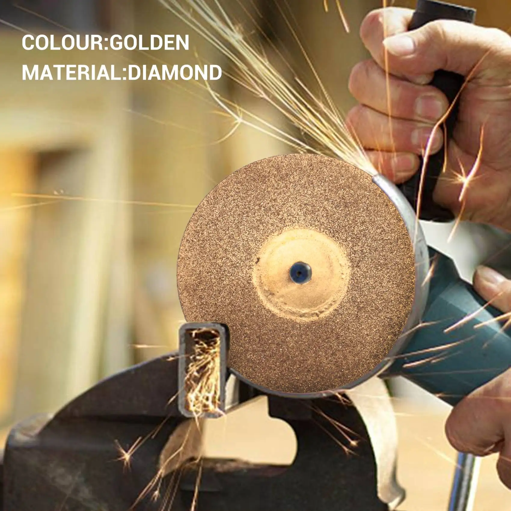 AT43-10 قطعة عجلة قطع الماس قطع الأقراص المغلفة أدوات دوارة التيتانيوم مطلي عجلة الماس مع/مغزل