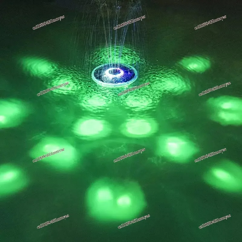 Solar Fountain Light Garden Decoration Fish Pond Automatic Induction 7 Color Light Floating