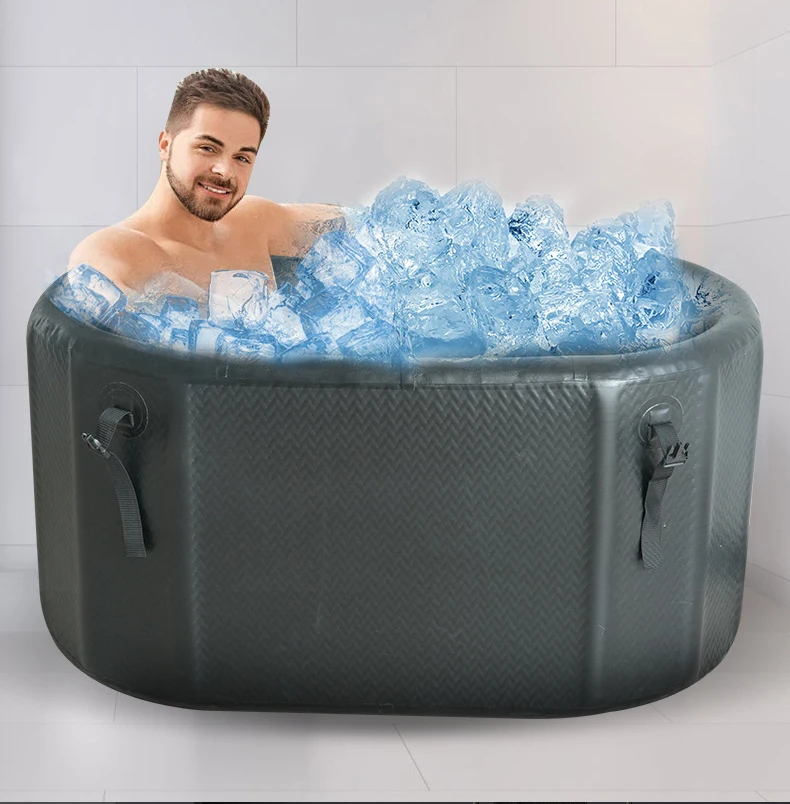 Cold Plunge Portable Bathtub, Foldable Ice Bath Tub for Fitness & Muscle Recovery