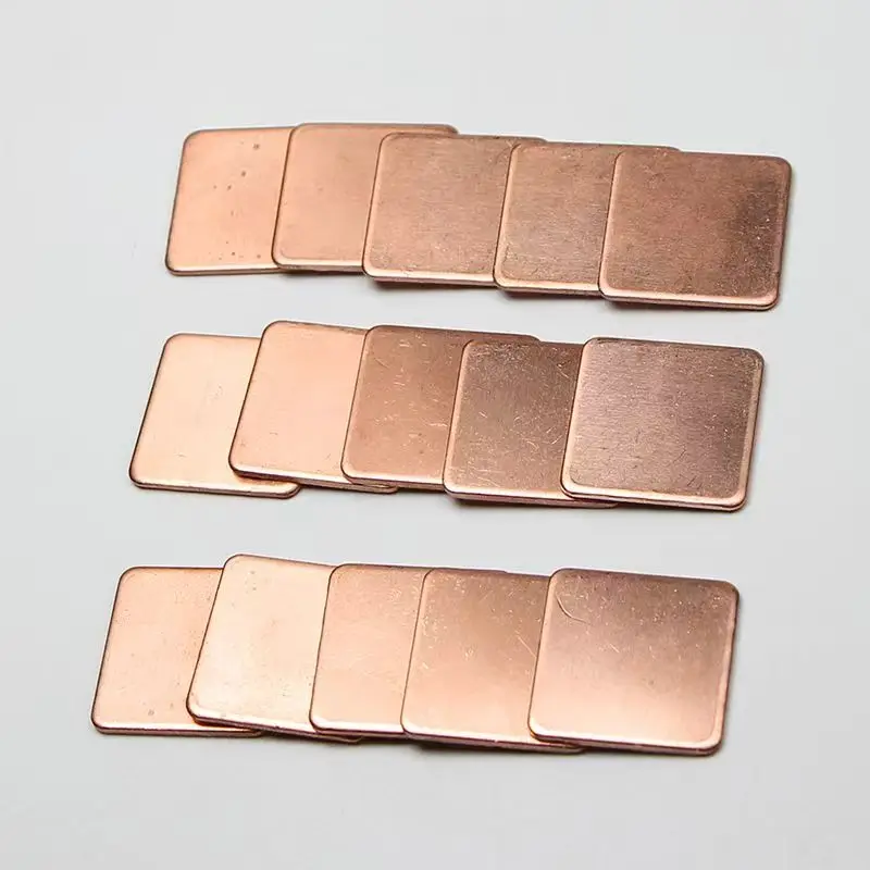 5-15Pcs Copper Sheet Square Metal Plate Thickness 0.3/0.5/0.8/1/1.2/1.5/2mm for DIY Craft Cu Metal Sheet Foil Plate Copper Sheet