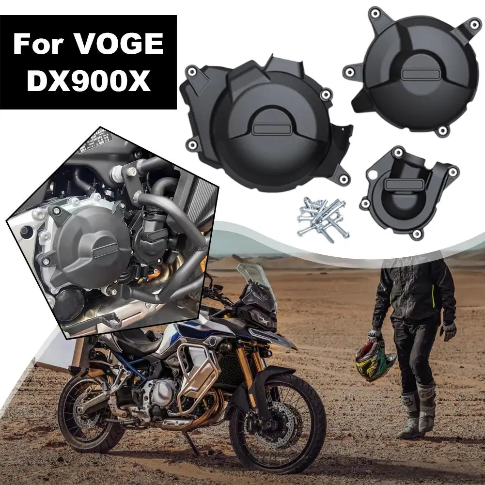 Glass Fiber Nylon Motorcycle Engine Protective Cover For VOGE DS900X 2024 Crash Protector Engine Cove Set DIY Modification