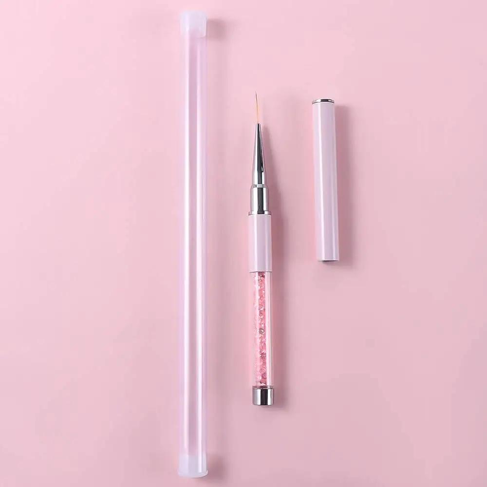 브러쉬 UV 젤 브러쉬 라인스톤 핸들 타원형 헤드 네일 아트 드로잉 펜 매니큐어 도구 네일 아트 브러쉬 아크릴 네일 라이너 펜