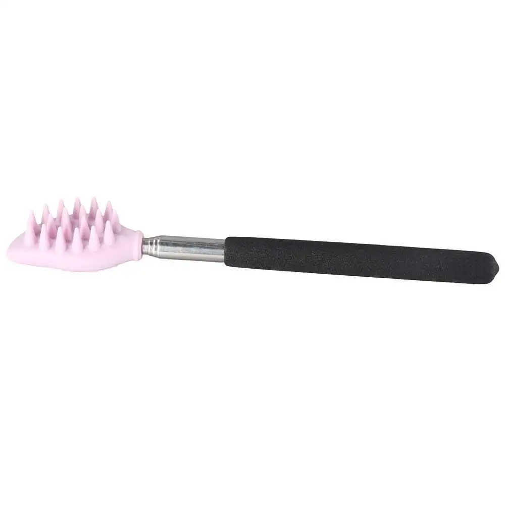 Raspador traseiro telescópico, raspador traseiro, escova de massagem de silicone, raspador traseiro extensível, purificador de limpeza do nariz