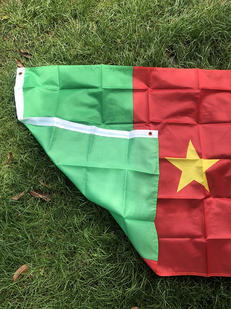 SKY FLAG free shipping Cameroon flag Banner 90x150cm polyester Hanging Cameroon National flags Cameroon banner home decoration