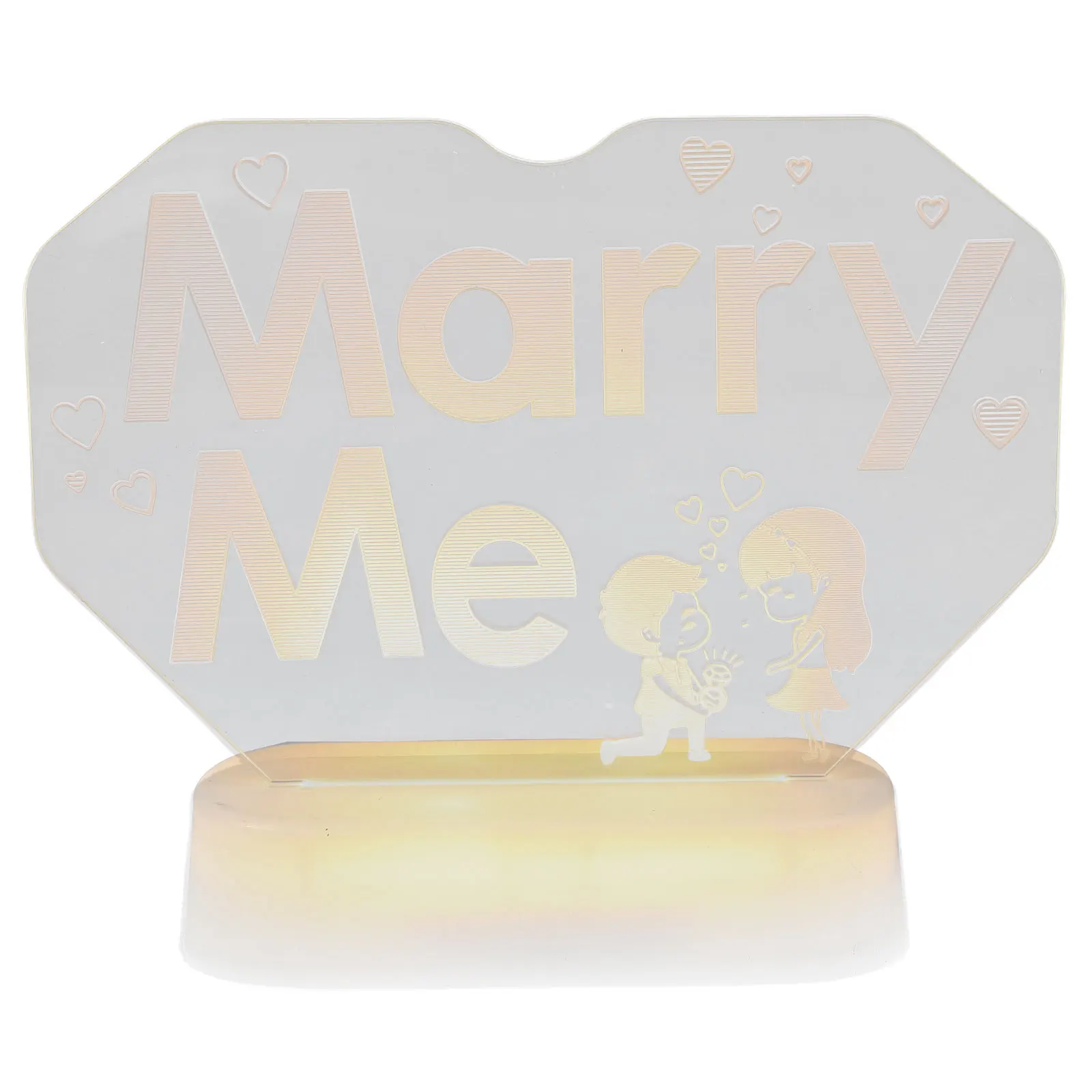Warm Glow Marry Me Neon Light Lamp Creative Romantic Visual LED Decor for Proposal Wedding Anniversary Valentine's Day Night