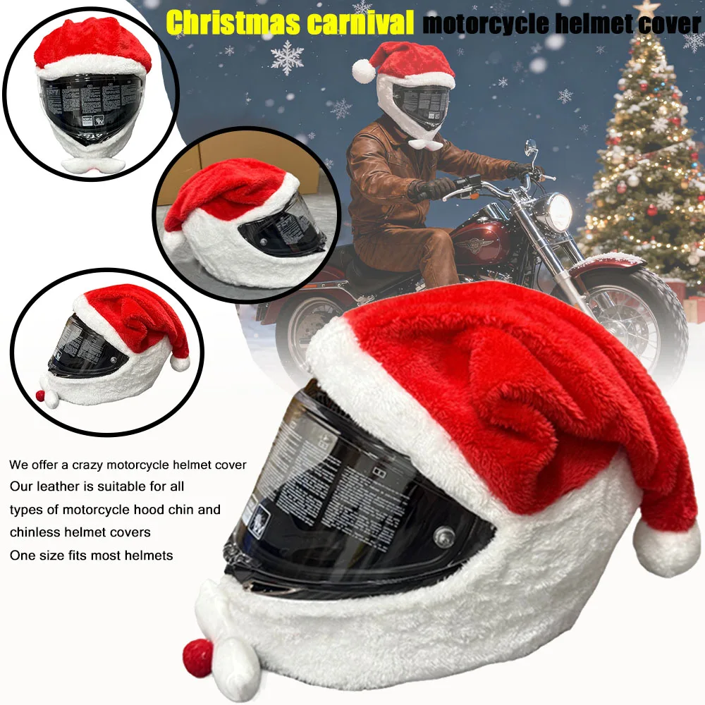 

Christmas carnival, Christmas motorcycle helmet cover, full face helmet, Santa racing hat, Merry Christmas decorative gift