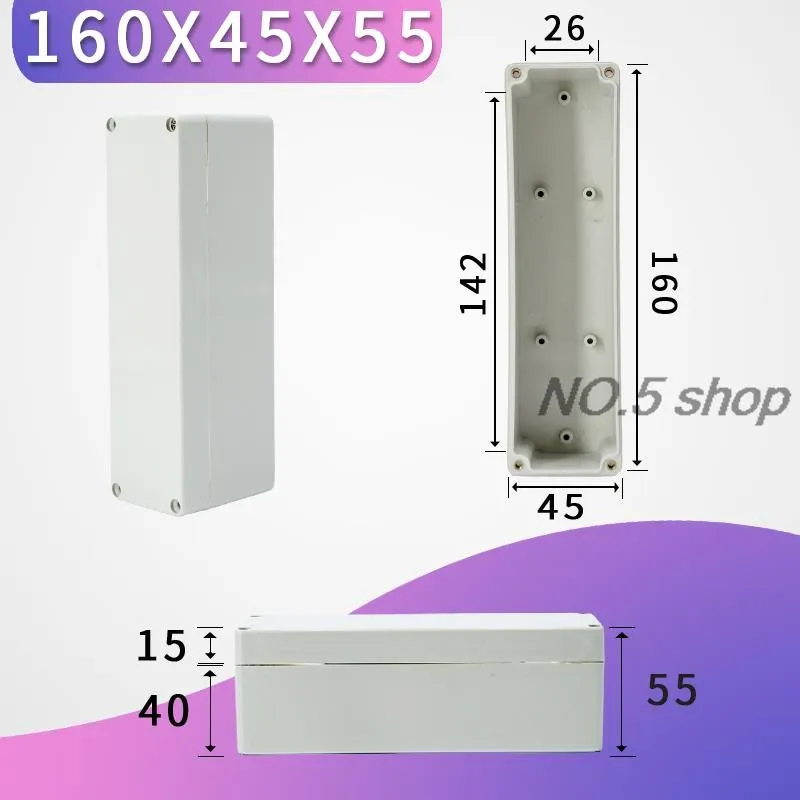1Pc 160x45x55mm ABS Plastic Waterproof Outdoor Terminal Power Button Box