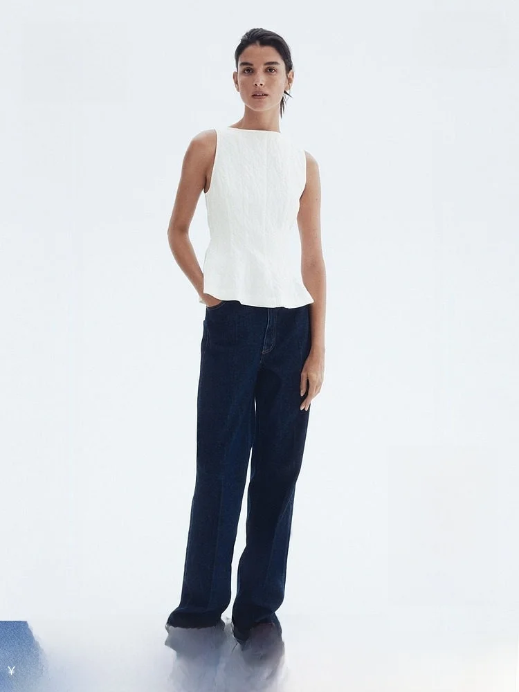 

Женская юбка H&M-Sle irt 295009, зимняя коллекция, полиэфирное волокно, модный женский топ 00% с дизайном по подолу