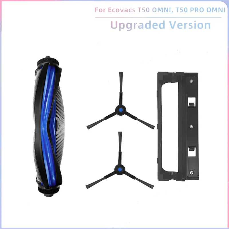 الترويج! فرشاة دوارة مزدوجة الوظائف وفلتر HEPA لأجزاء المكنسة الكهربائية ECOVACS T50 PRO OMNI، T50 OMNI