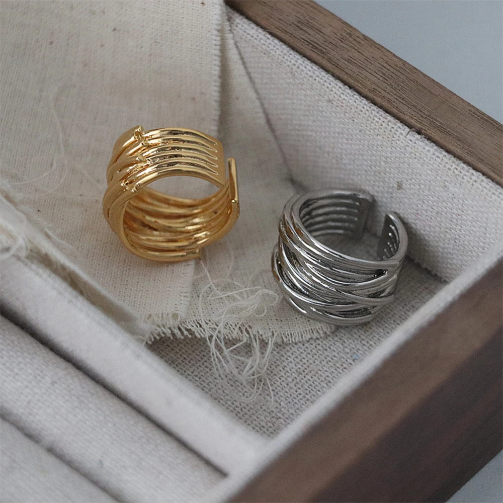 

Fashion Temperament Copper 18K gold plated Spiral Opening Rings for women's Girl Index finger ring gift Jewelry wholesale