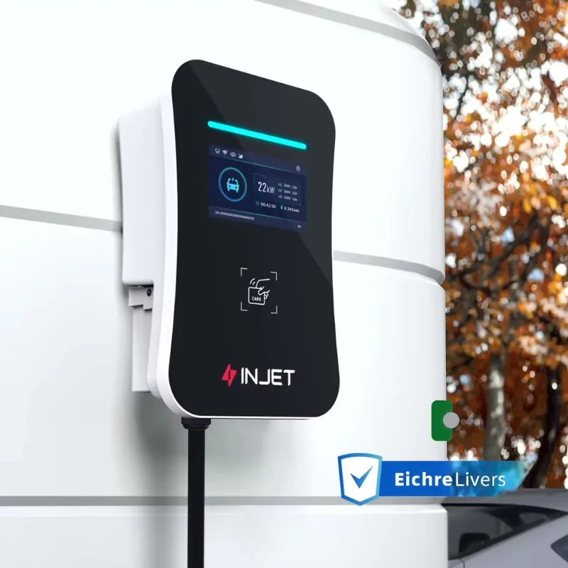 

INJET OEM Wall-Mounted 11kW 22kW Type2 EVSE with RFID Payment Electric Charger Station for Home & Commercial Use OCPP Charger