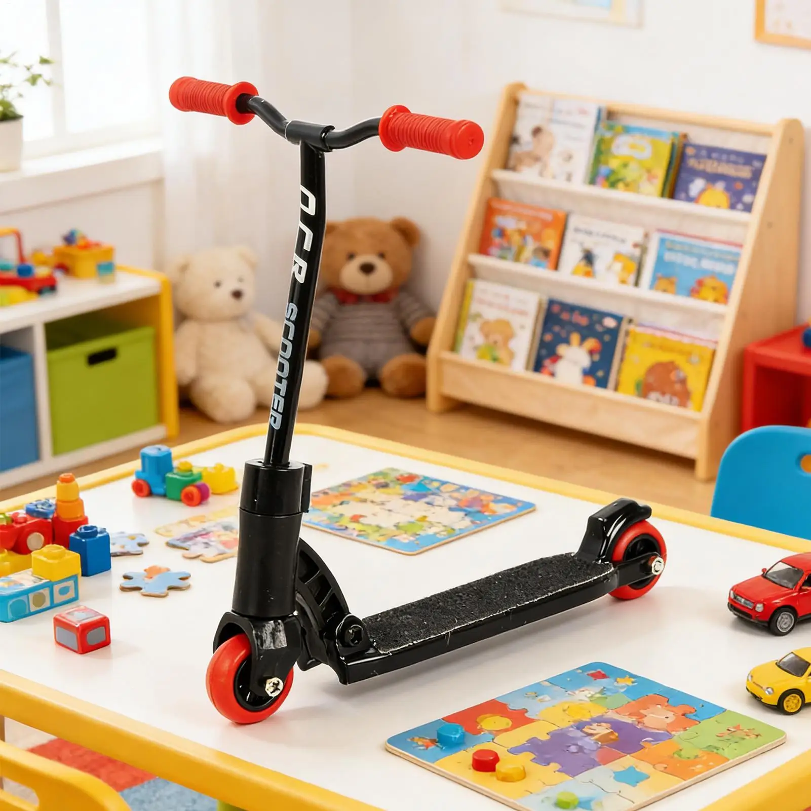Finger Scooter Foldable Table Decoration Cute Finger Scooter Toy For Kids Teens Adults Collectors Home Office Bedroom Study