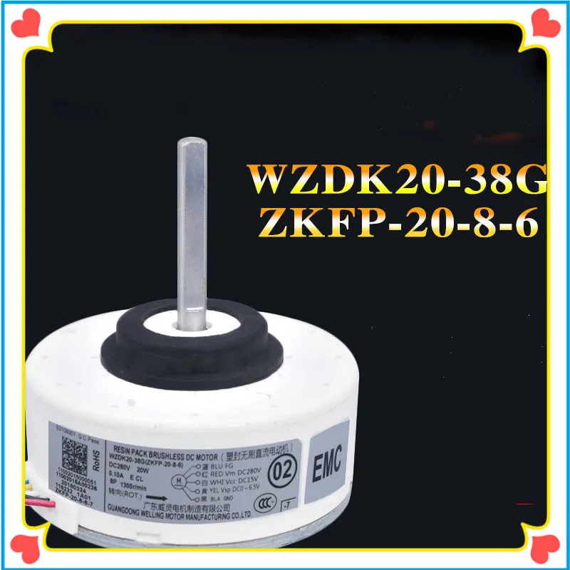 New Original WZDK20-38G Midea Air Conditioner Hang-up DC Fan Motor WZDK20-38G (ZKFP-20-8-6) DC280V 20W