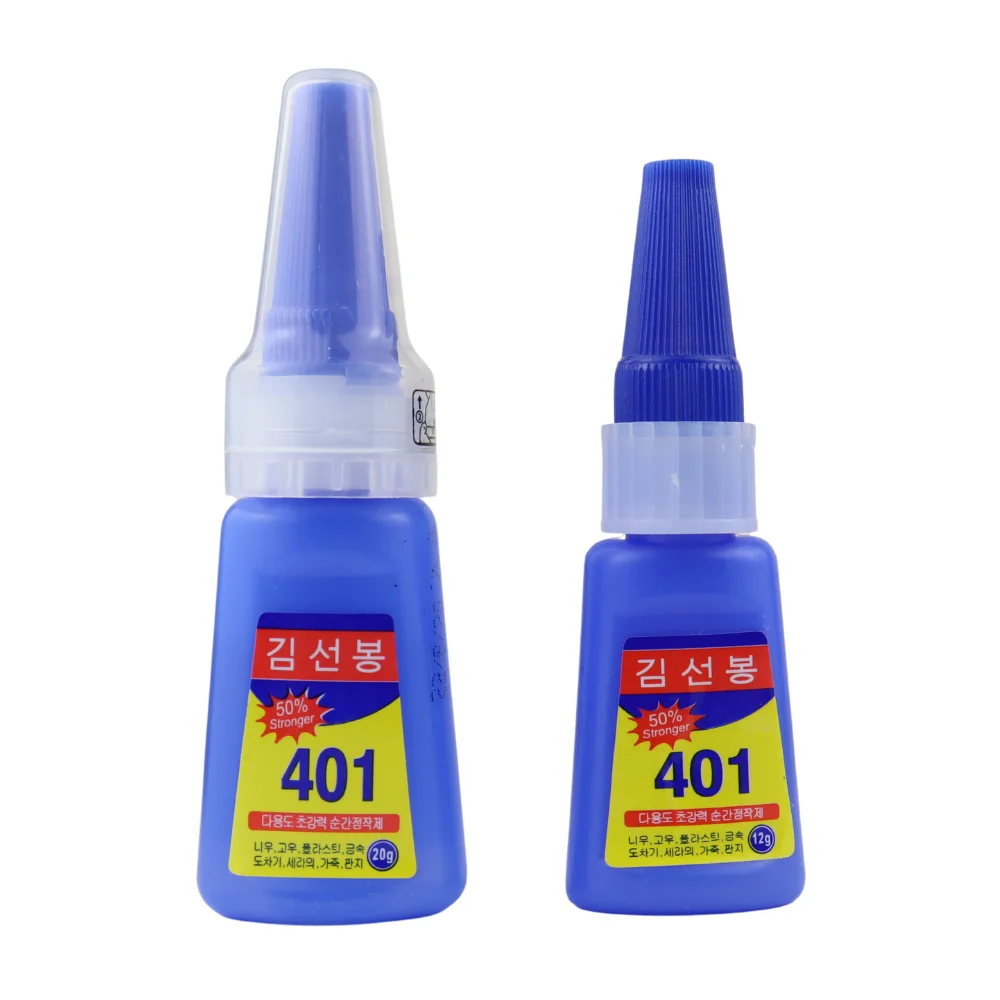 12g / 20g 401 Instant Glue Transparent Quick Drying High Strength Glue Metal plastic Rubber Ceramic Bonding Wood Leather Adhesiv