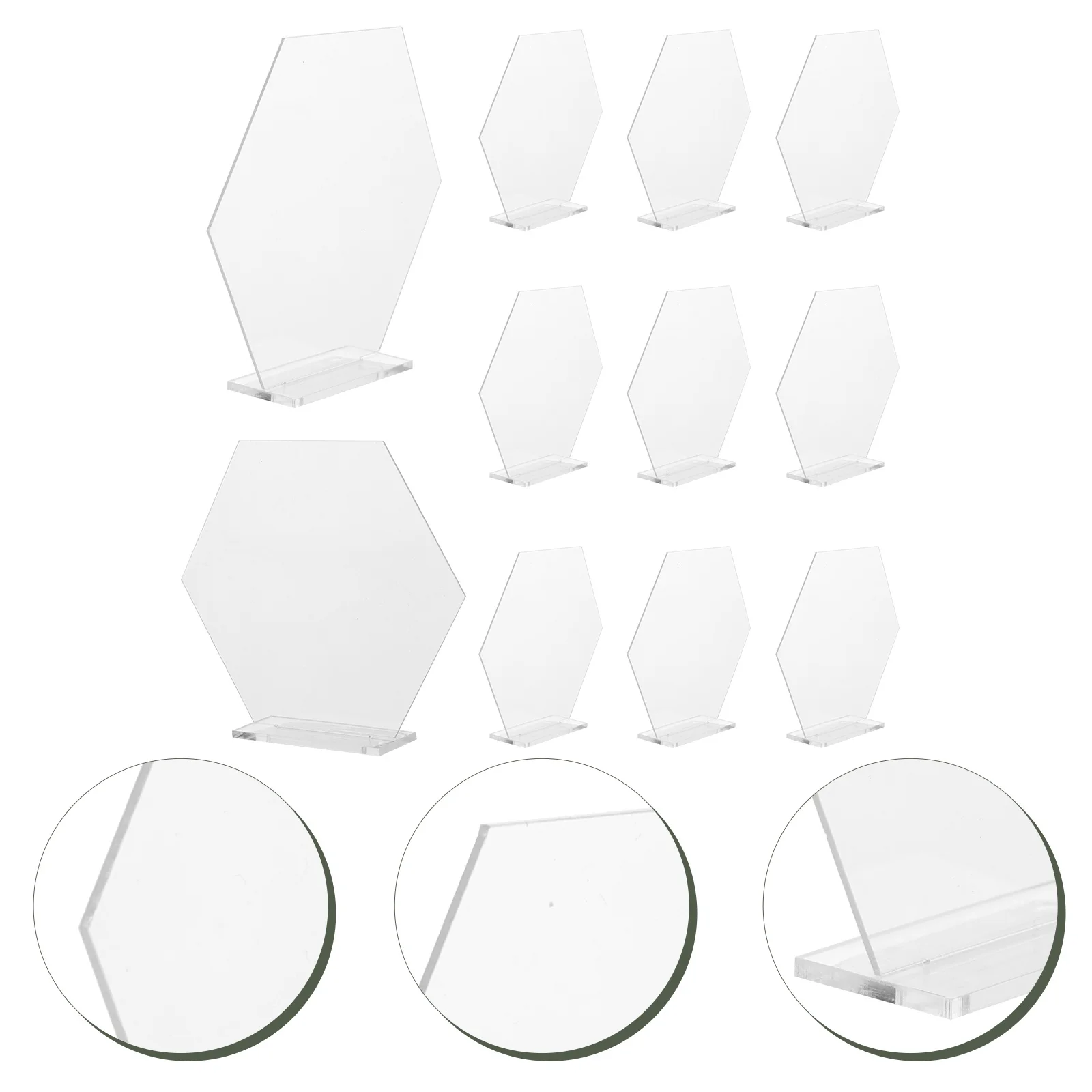 

18Pcs Wedding Seating Signs Acrylic Table Number Signs DIY Blank Party Decorations Seat Card