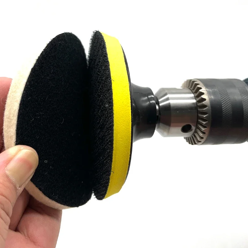 4 pz/set feltro di lana tampone per lucidatura tampone per supporto per ruota lucidante Kit adattatore per trapano lucidatura a specchio vetro