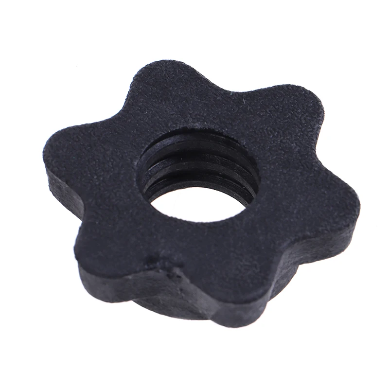 1Pc Black Dumbbell Hex Nut Dumbbell Rod Nut Spinlock Collars for Barbells Bars Training Sports