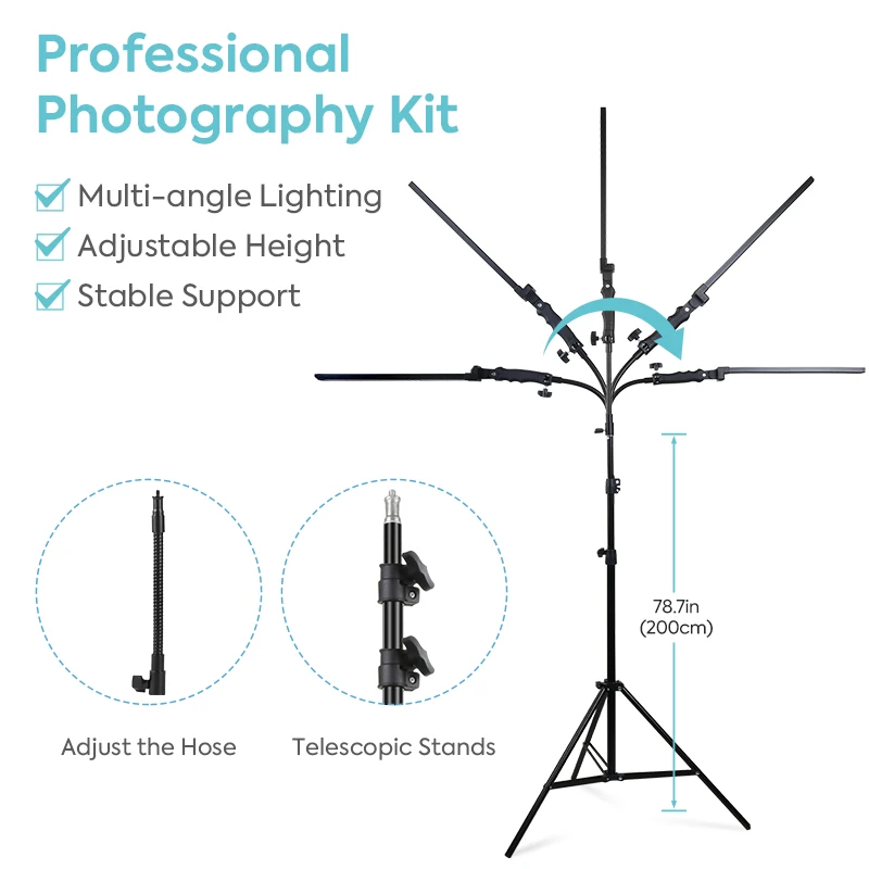 Zestaw oświetlenia Led z stojak trójnóg 3200-5500k fotografia Studio regulowana taśma lampa do makijażu tatuaż portret wypełnij światło