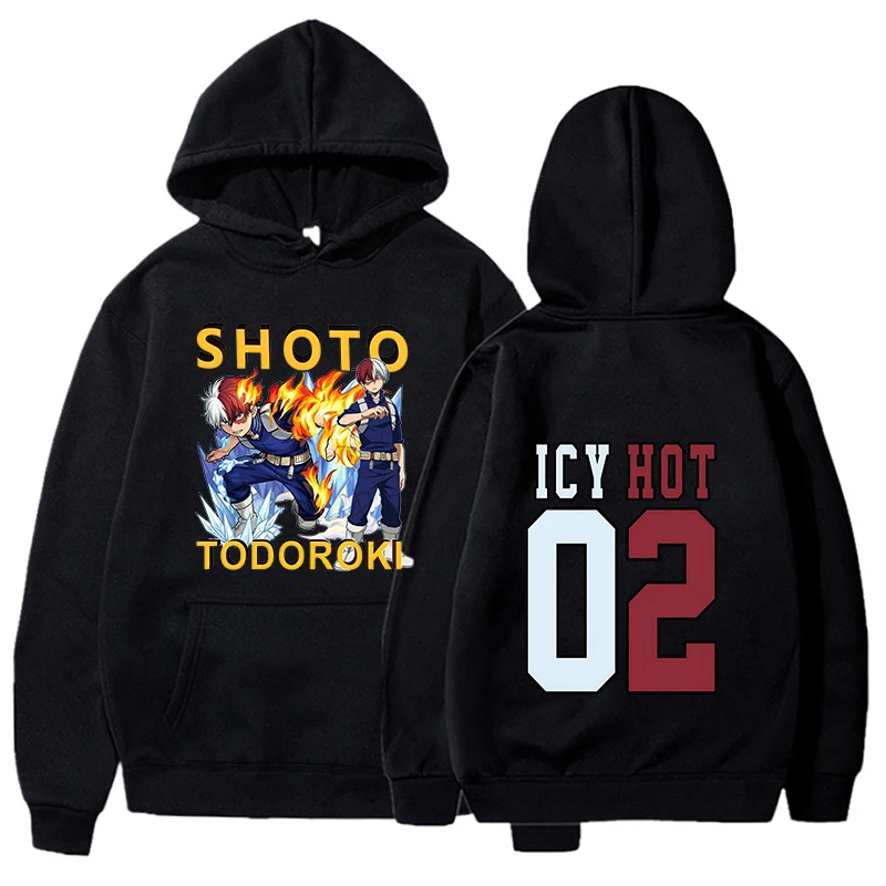 New Fashion Hoodies Anime Todoroki Shoto Printing Hoodie Harajuku Sweatshirts Women Men Long Sleeve Autumn Winter Clothes