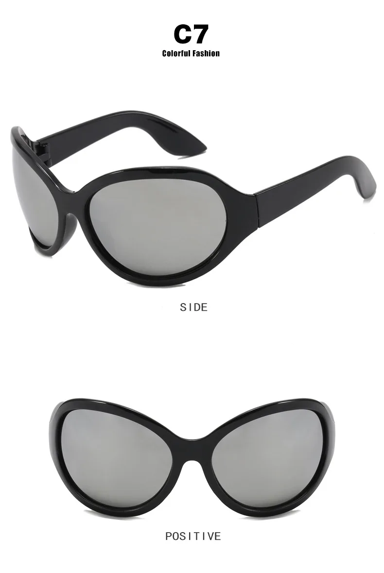DOHOHDO UV400 Modische unregelmäßige runde Sonnenbrille für Damen und Herren, Vintage-Designer-Sonnenbrille für Damen, trendige Damen-Sonnenbrille – Detail 15