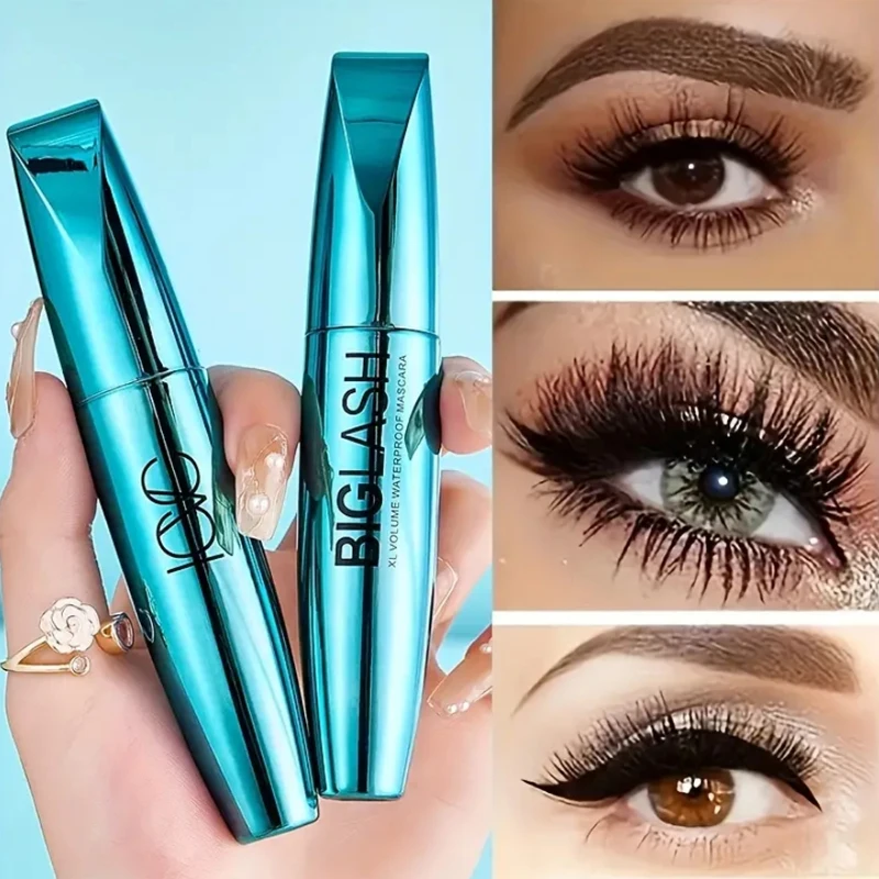 5D Silk Fiber Curling Big Lash Mascara Waterproof Natural Thick Quick Drying Non-blooming Mascaras Eyelashes Long-Lasting