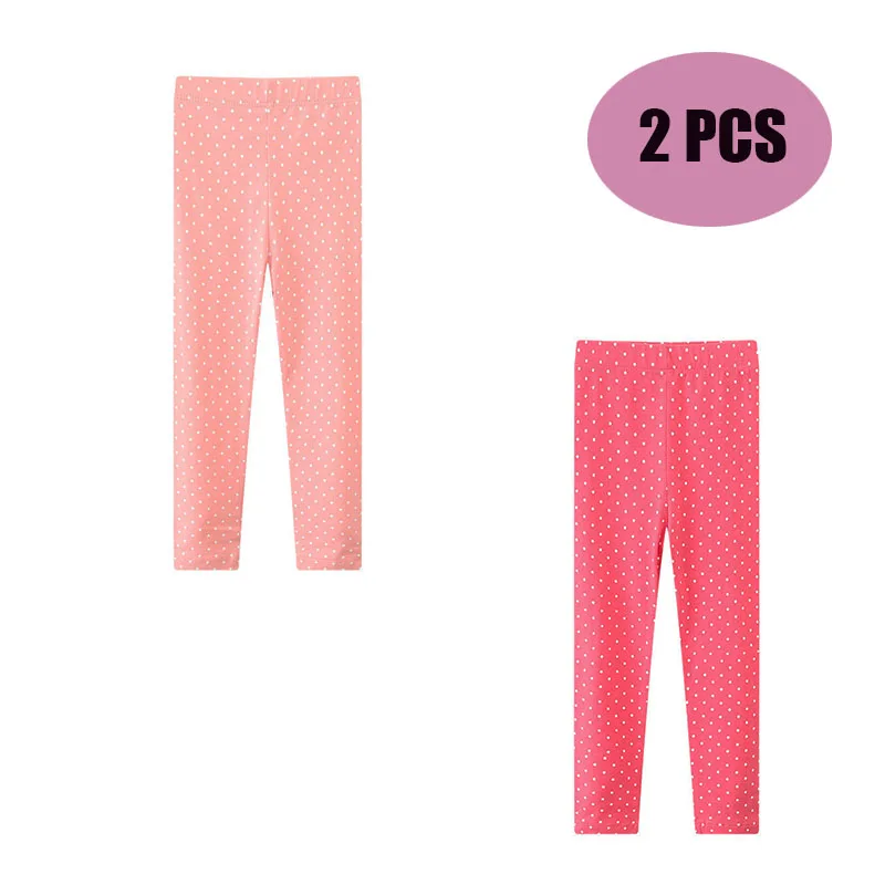 

2 Pcs Sets Polka Dots Girls Leggings 2-7T Toddler Girls Full-Length Skinny Pants Autumn Spring Jumping Meters Baby Pencil Pants