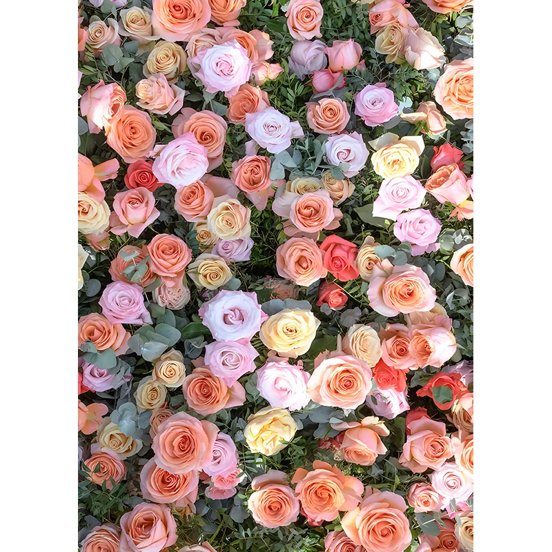 Romantic Rose Wall Decoration Wedding Stage Photography Backdrops Valentine's Day Flower Backgrounds Birthday Photo Studio Props