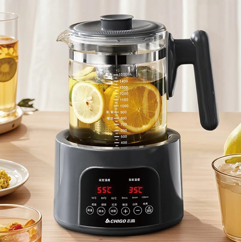 220 فولت غلاية صحية التحكم في درجة الحرارة بوير البخار إبريق الشاي الطفل 72h درجة حرارة ثابتة وعاء الحليب الزجاجي 1.5L غلاية كهربائية #2