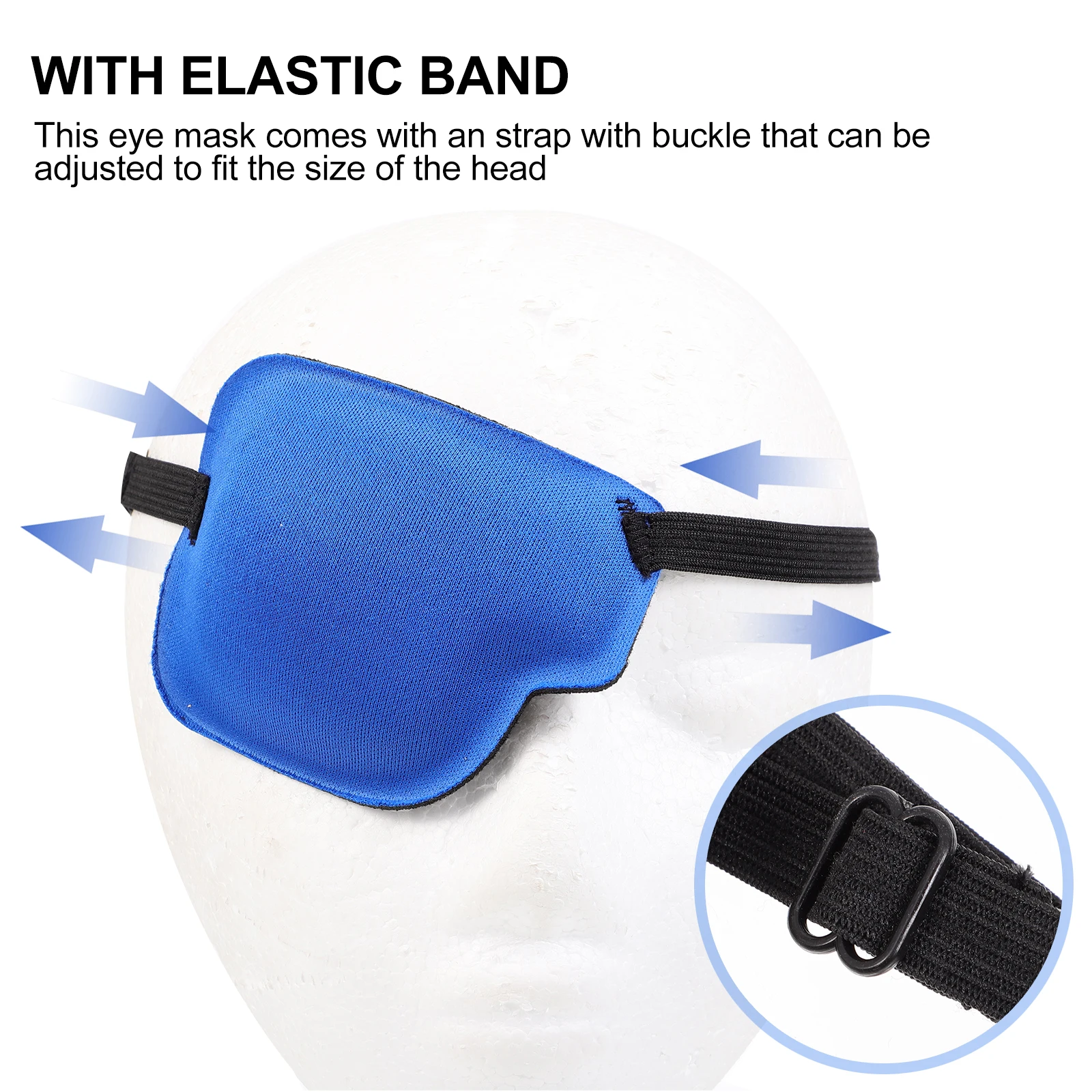

4pcs 3D Cover Adjustable Amblyopia Patch Elastic Lazy Eye Mask For Adults Shading Vision Correction Eye Protector Buckle Strap