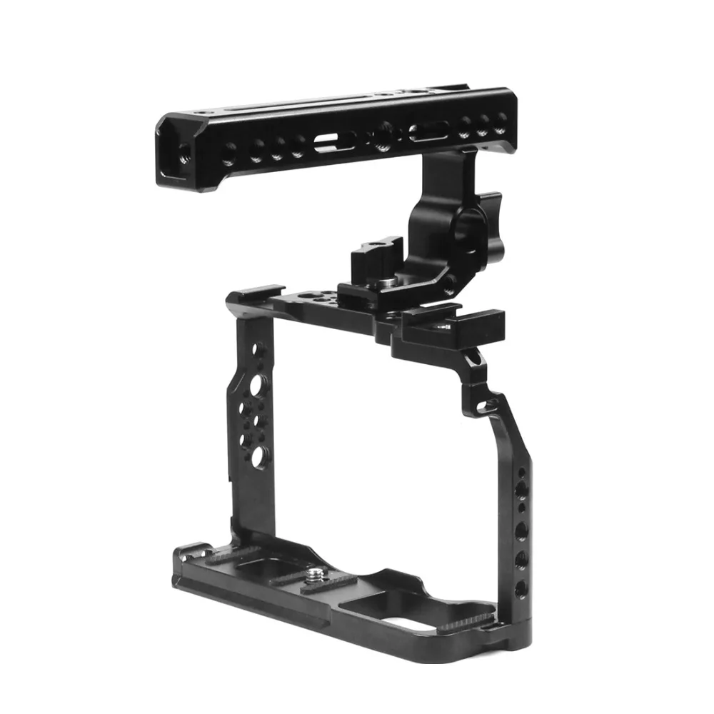 Aluminium SLR Kamera Käfig für Fujifilm X-T3 /XT3/XT2 /X-T2 DSLR Rig Schutzhülle Abdeckung mit Top griff Grip Kalten Schuh Montieren – Detail 23